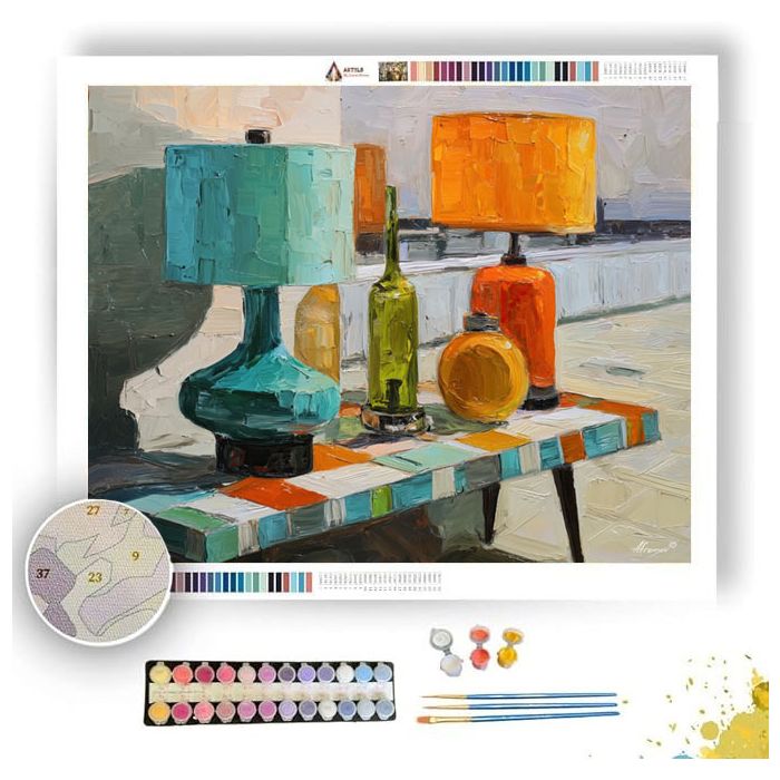 TERRACE LAMP PATH - Paint by Numbers Full Kit