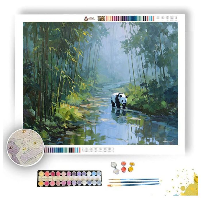 SILK BANK VIEW - Paint by Numbers Full Kit