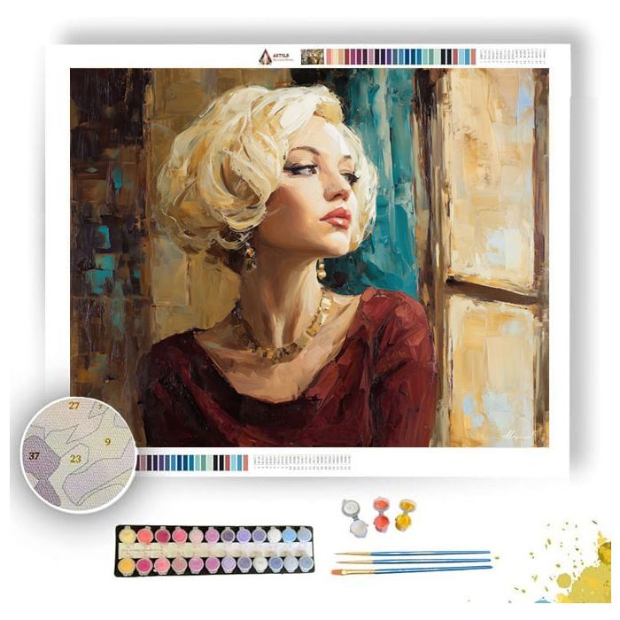 WINDOW NOTE BRASS - Paint by Numbers Full Kit