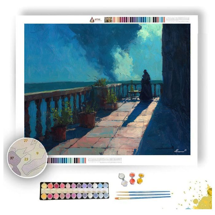 BALCONY STUDY TERRACE - Paint by Numbers Full Kit