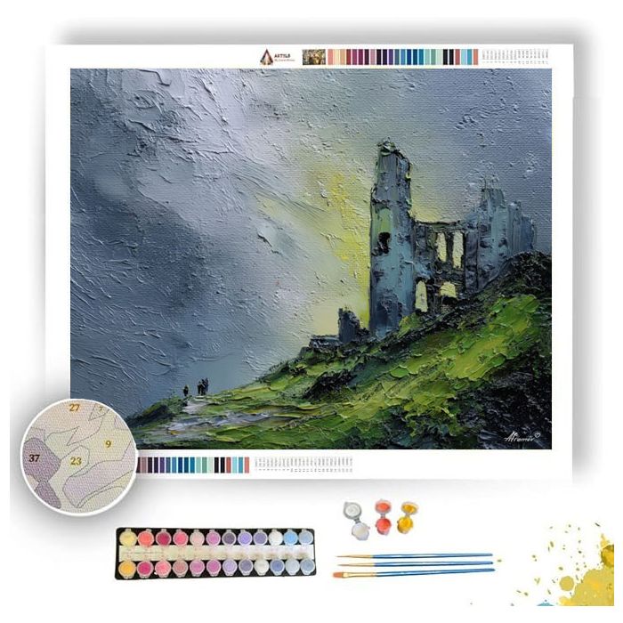 HILLSIDE SCENE SILK - Paint by Numbers Full Kit