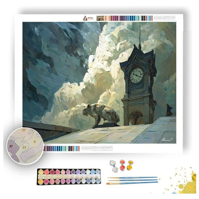 CLOUD CLOCK THRESHOLD - Paint by Numbers Full Kit