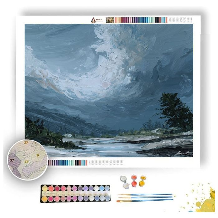 RIVER VIGNETTE CLOUD - Paint by Numbers Full Kit