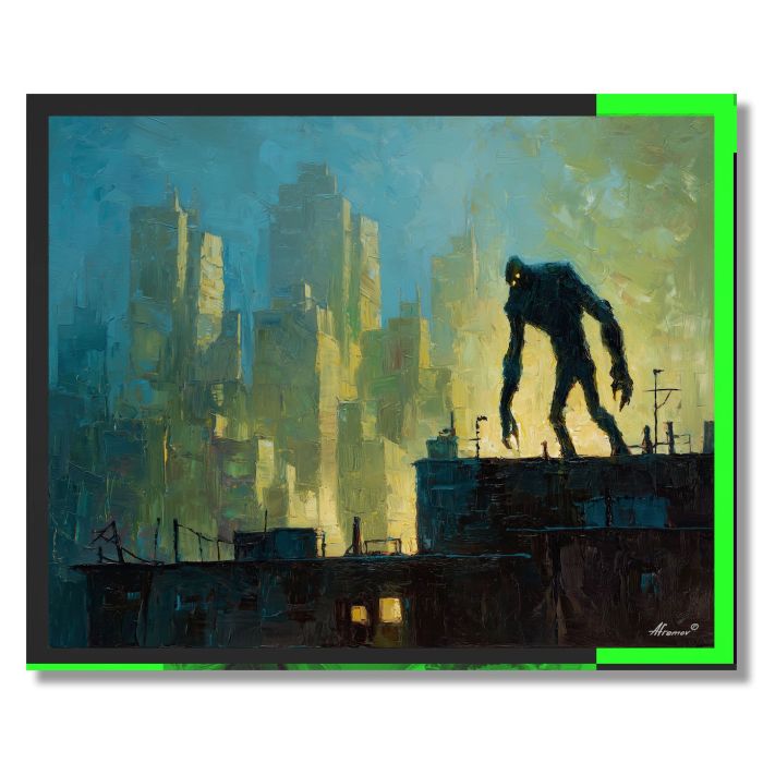 ROOFTOP SCENE - FRAMED