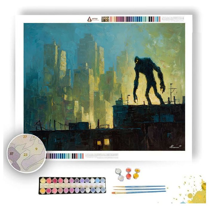 ROOFTOP SCENE - Paint by Numbers Full Kit