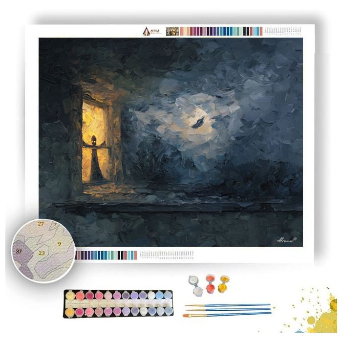 MOONLIT WINDOW - Paint by Numbers Full Kit