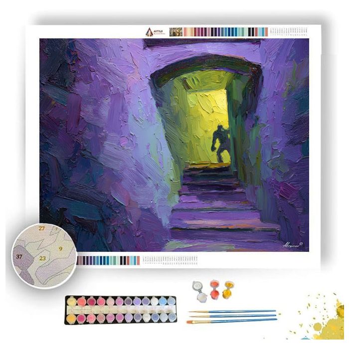 HALLWAY RHYTHM VIOLET - Paint by Numbers Full Kit