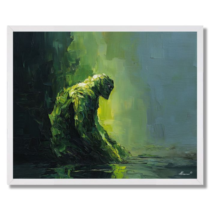 GREEN VIGNETTE - FRAMED