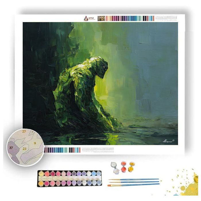 GREEN VIGNETTE - Paint by Numbers Full Kit