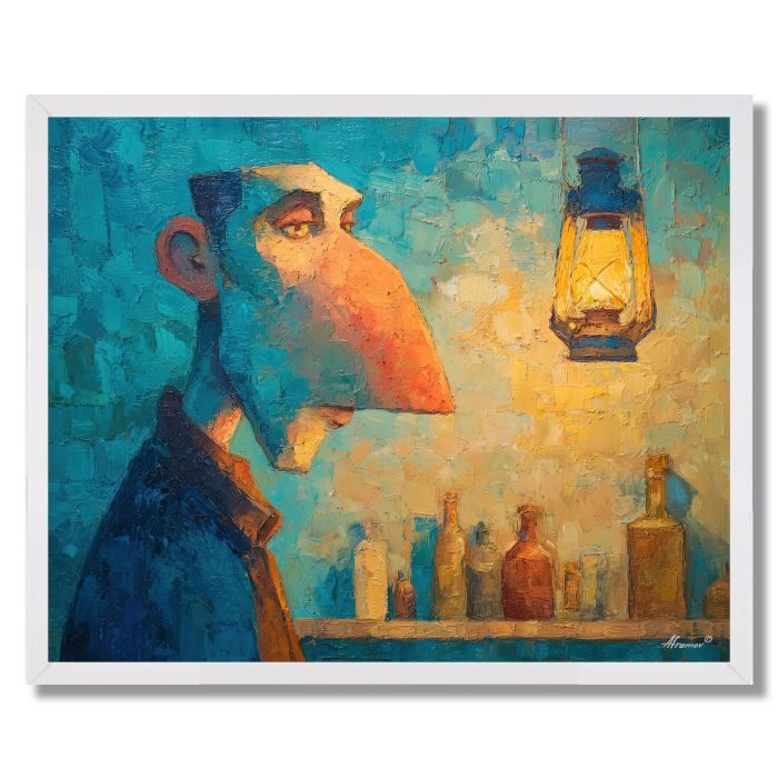 LANTERN QUIET - FRAMED