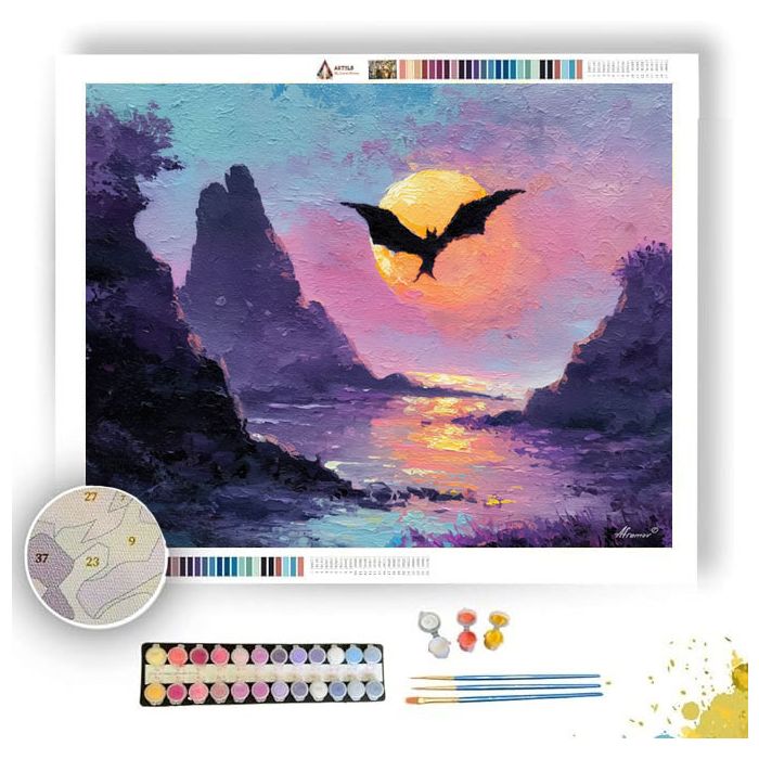 CLIFF WATERLINE EMBER - Paint by Numbers Full Kit