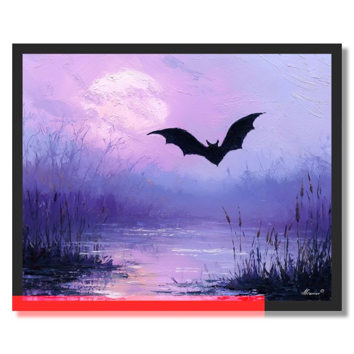 MOONLIT MARSH - FRAMED