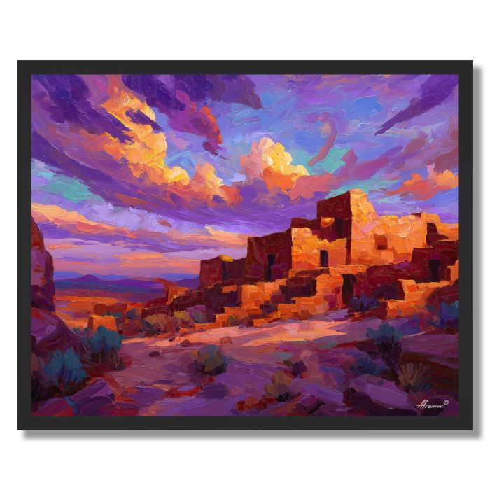 CLOUD PETROGLYPH - FRAMED