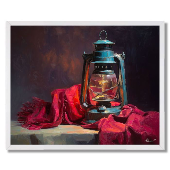 VELVET DRIFT LANTERN - FRAMED