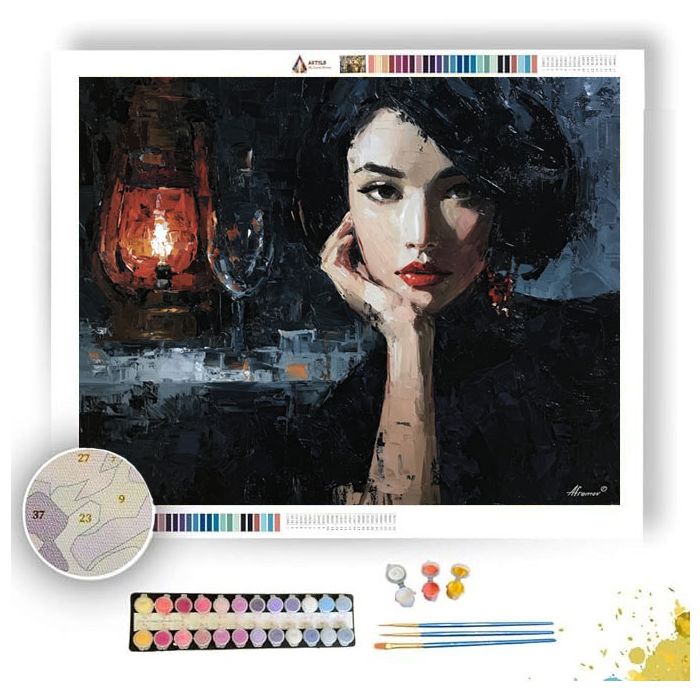 MIDNIGHT SCENE LANTERN - Paint by Numbers Full Kit