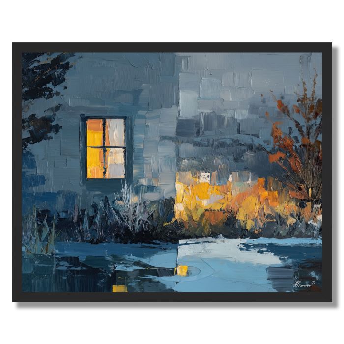 GARDEN MOONLIT STUDY - FRAMED