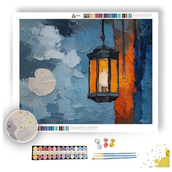 LANTERN DETAIL MOONLIT - Paint by Numbers Full Kit