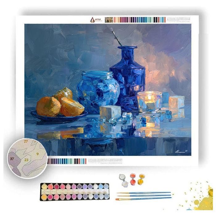 PAPER WATERLINE COBALT - Paint by Numbers Full Kit