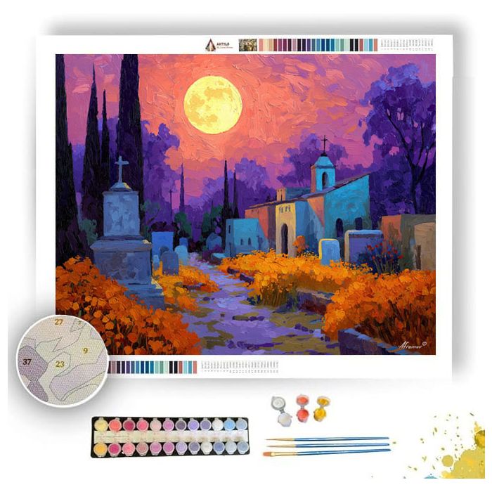 CEMETERY GLOW - Paint by Numbers Full Kit