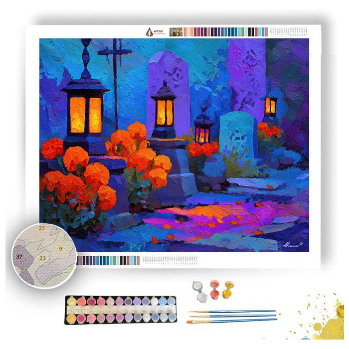 LANTERNS DRIFT SILK - Paint by Numbers Full Kit