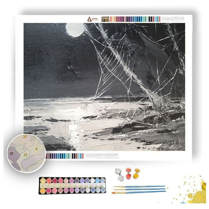 WOOD MOONLIT DETAIL - Paint by Numbers Full Kit