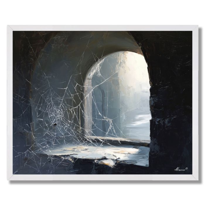 WINDOW COBWEB - FRAMED