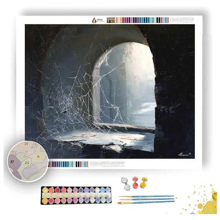 WINDOW COBWEB - Paint by Numbers Full Kit