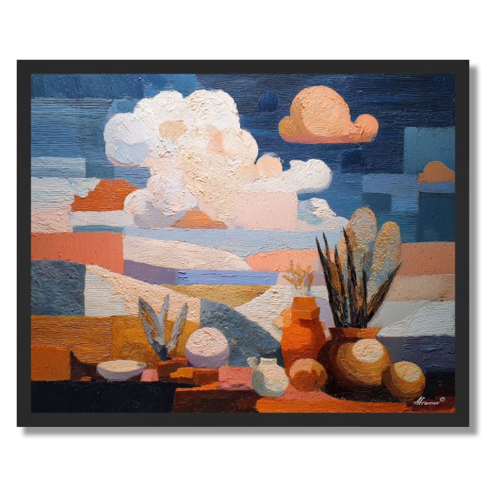SCENE VIGNETTE CLOUD - FRAMED