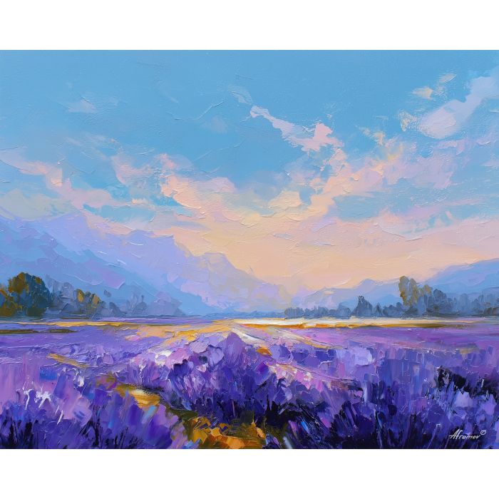 yoga, a yoga composition with lavender room flow, a quiet meditative setting, lavender room flow, soft peach and sage with warm gold light, calm and restorative, foreground subject, impasto texture, textured strokes, atmospheric depth, oil painting, palette knife texture, impasto oil, thick paint, bold brushwork, soft glow, color contrast, layered depth, foreground focus, background gradient