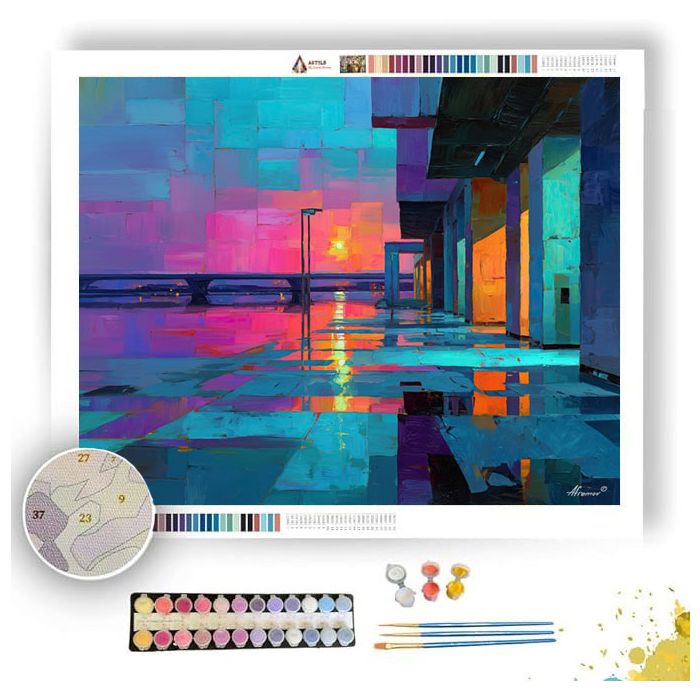 SUNSET PASSAGE COBALT - Paint by Numbers Full Kit