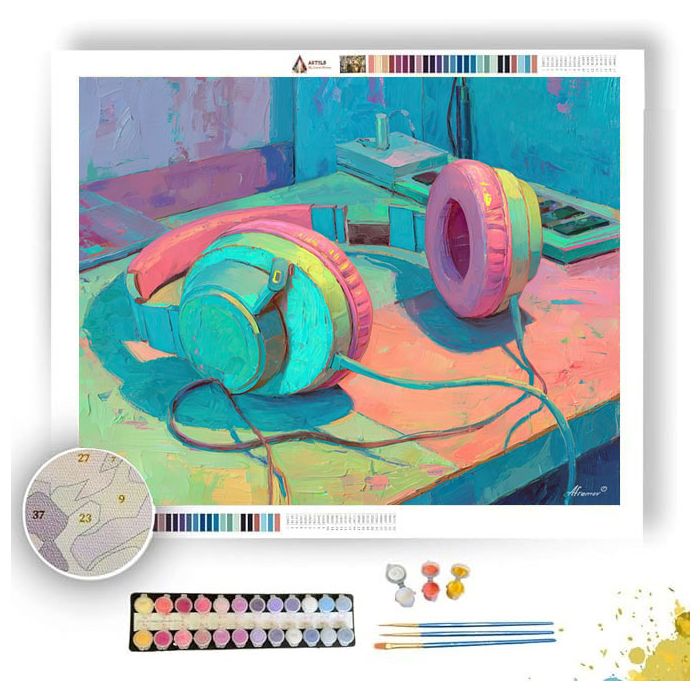 HEADPHONES RHYTHM - Paint by Numbers Full Kit