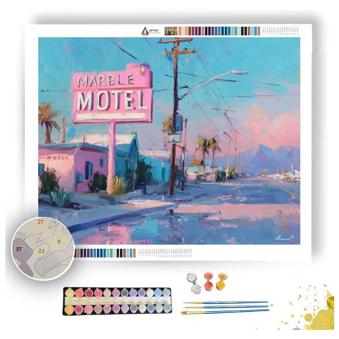 MARBLE MOTEL MOMENT - Paint by Numbers Full Kit