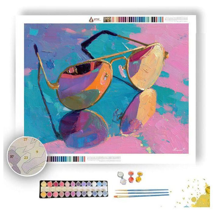 PAPER SUNGLASSES THRESHOLD - Paint by Numbers Full Kit