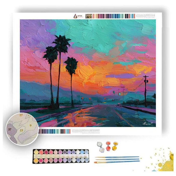 GLASS SILHOUETTE VIGNETTE - Paint by Numbers Full Kit