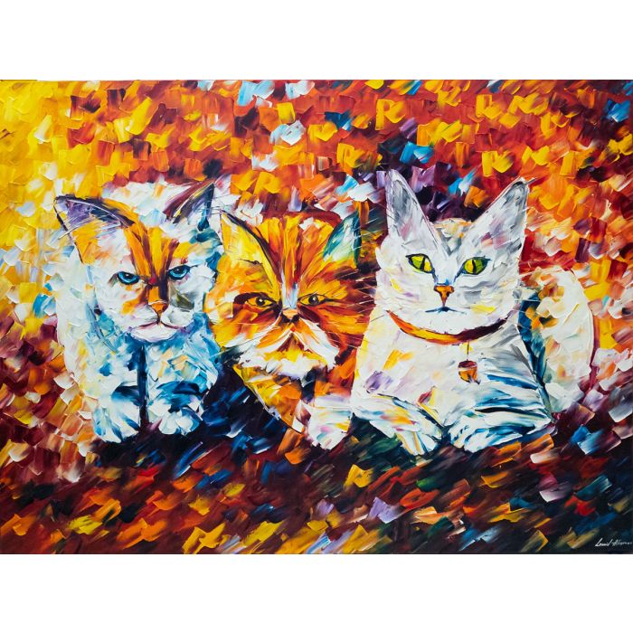 Leonid Afremov, oil on canvas, palette knife, buy original paintings, art, famous artist, biography, official page, online gallery, large artwork, fine, tiger, animal, pet, grace, killer, cat