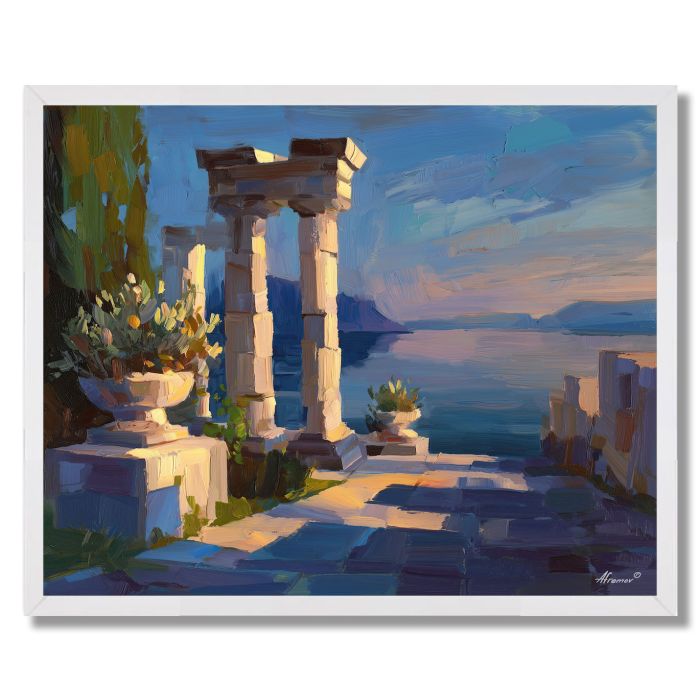 OLIVE PASSAGE WATER - FRAMED