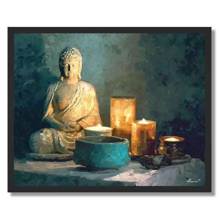MARBLE CANDLE HOUR - FRAMED