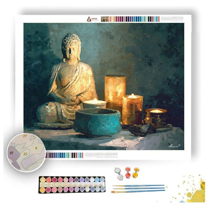 MARBLE CANDLE HOUR - Paint by Numbers Full Kit