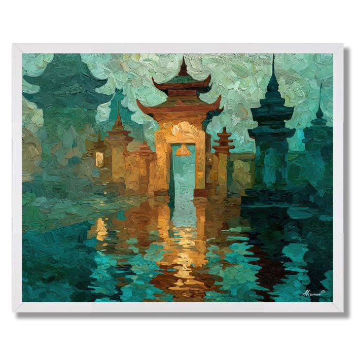 TEMPLE VIEW PAPER - FRAMED