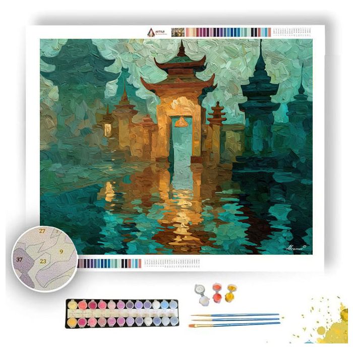 TEMPLE VIEW PAPER - Paint by Numbers Full Kit