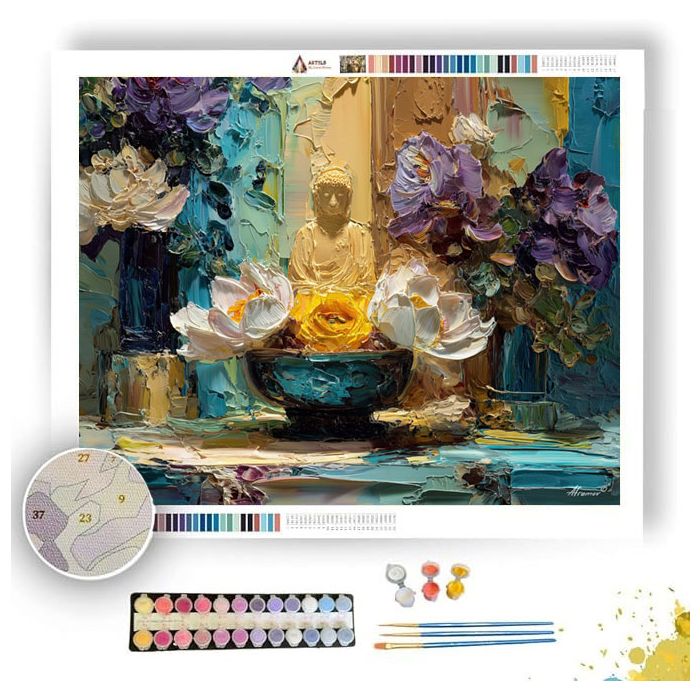 FLOWER HALO SILK - Paint by Numbers Full Kit