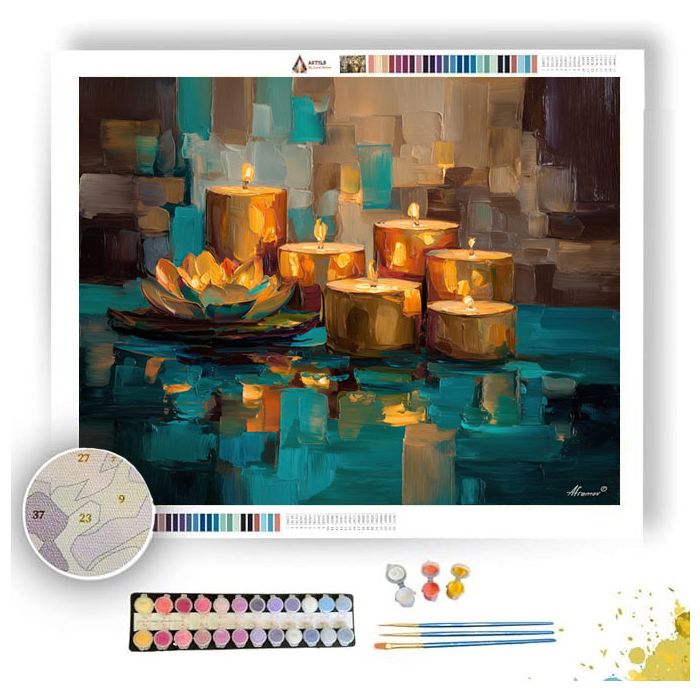 CANDLE HUSH TERRACE - Paint by Numbers Full Kit