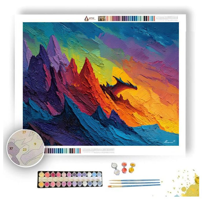 VOLCANIC DETAIL SKY - Paint by Numbers Full Kit