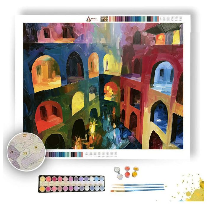 SKYBORN COURTYARDS - Paint by Numbers Full Kit