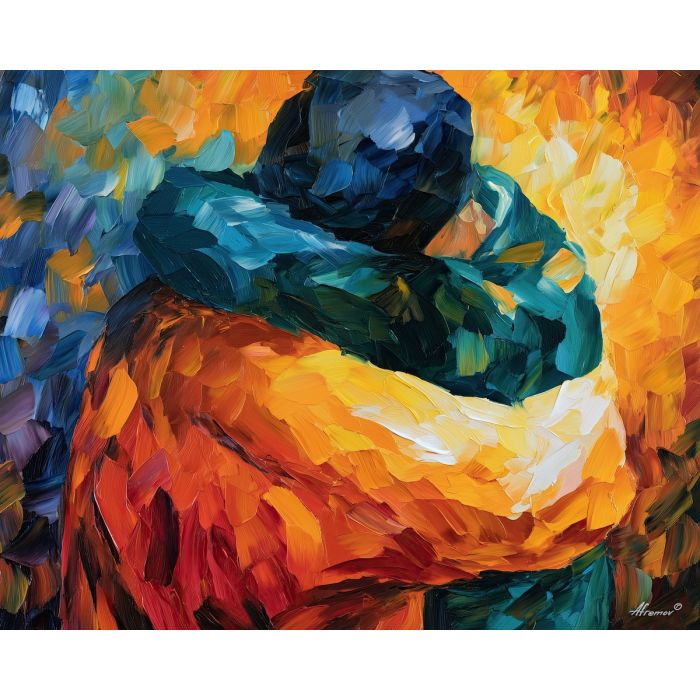 curved shoulders, curved shoulders art, palette knife portrait, thick brush strokes, hidden face art, silhouette painting, contour figure art, faceless figure, expressive wall art, textured oil painting
