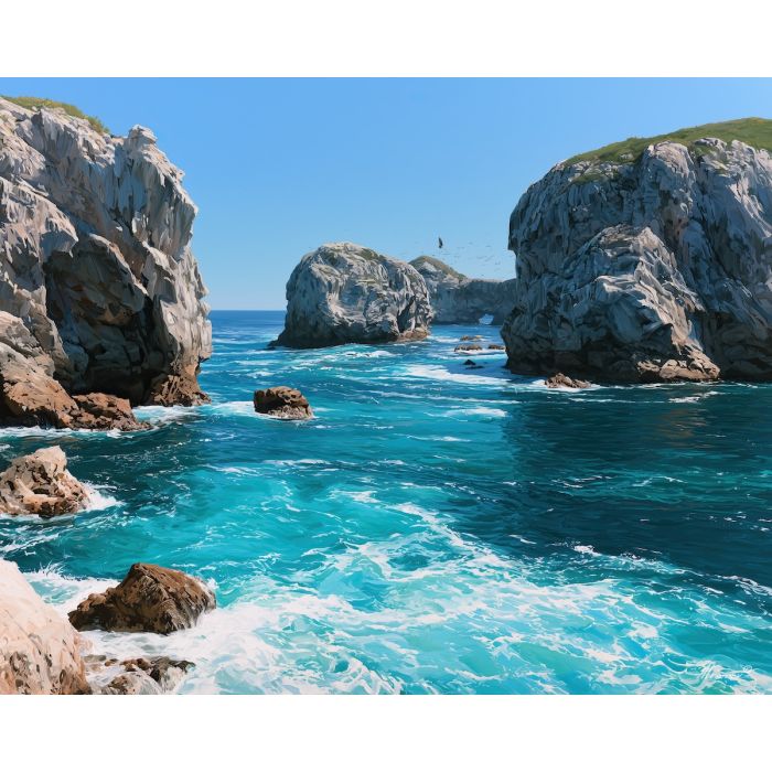 Nayarit coast painting, Islas Marietas art, Mexican states decor, Pacific Mexico painting, oil painting, tropical island art, Nayarit wall decor, turquoise ocean painting, regional landscape, coastal Mexico art