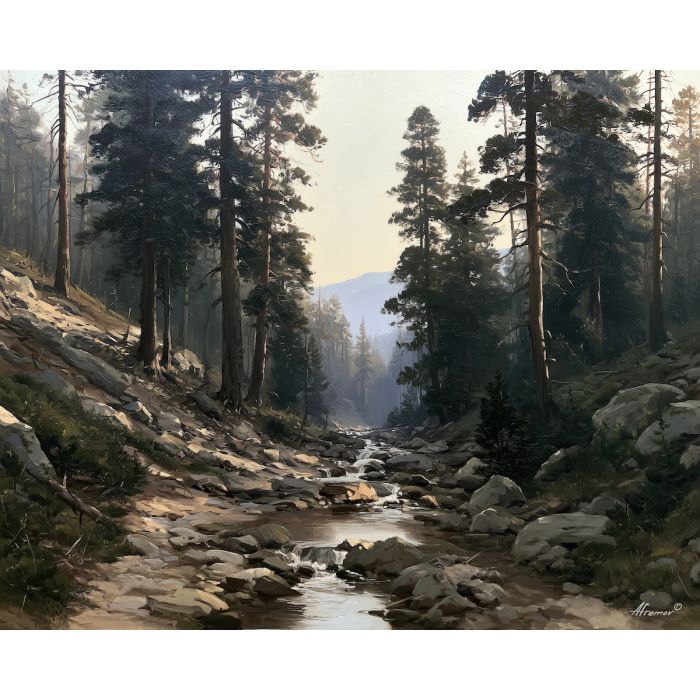 Durango forest painting, Mexican state landscape, Sierra Madre art, pine forest oil painting, Durango wall decor, mountain scenery, northern Mexico art, cultural landscape, woodland painting, regional decor
