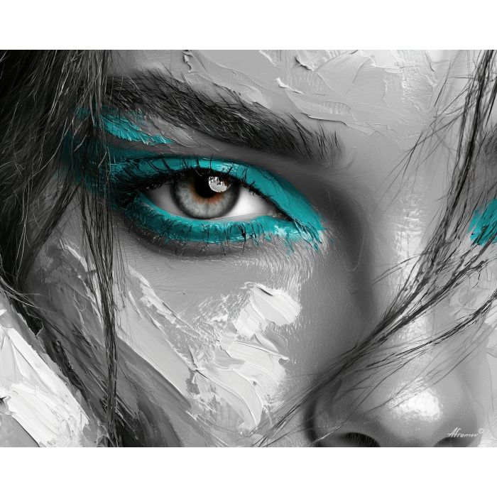 TEAL FLOATING CREASE BW