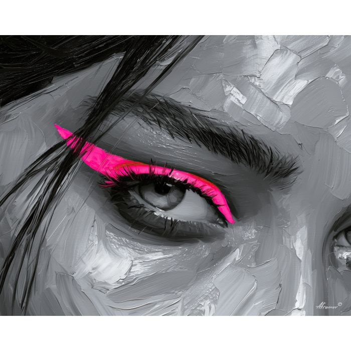 NEON PINK LASH LINE BW