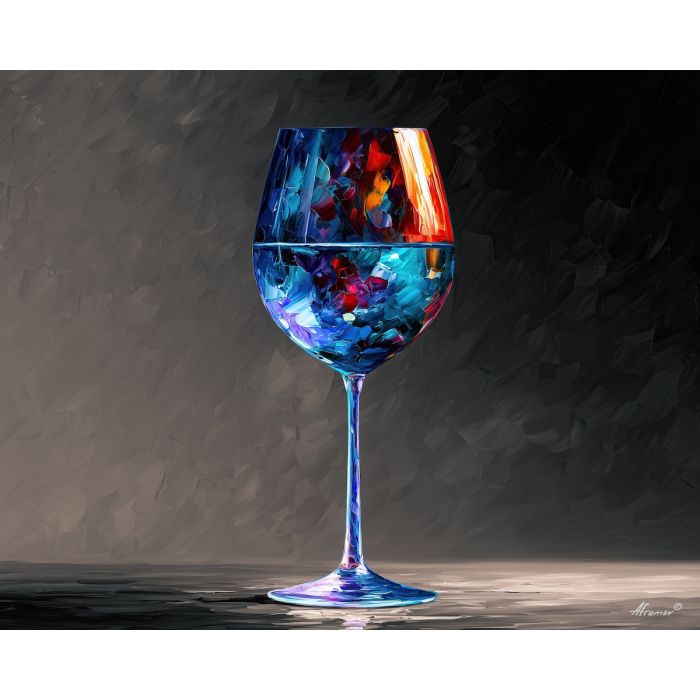 COBALT WINE GLASS BW